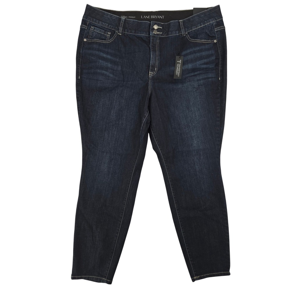 Lane Bryant NEW 24 Regular High Rise Skinny Jeans Womens Dark T3 Tummy Control